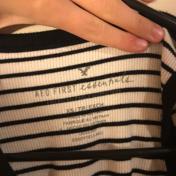 American eagle ribbed stripped tank top - Picture 2 of 2